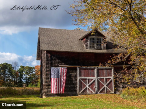 NW CT flag barn